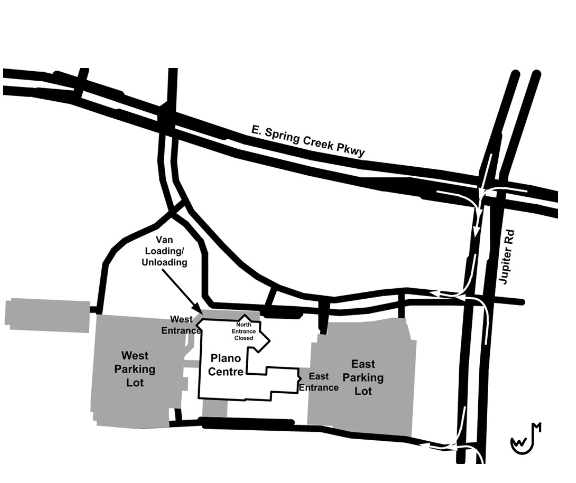 Map of Plano Event Center