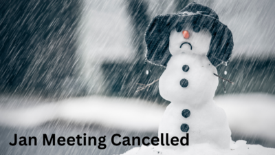 Jan Meeting Cancelled